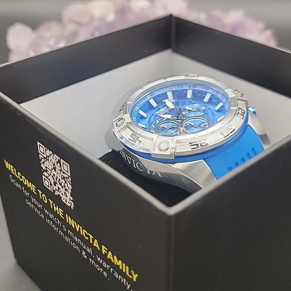 NEW 25506 Invicta Speedway Impulse Men's Watch - 52mm Blue Silver Chronograph